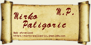 Mirko Paligorić vizit kartica
